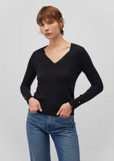 V Neck Black Sweater