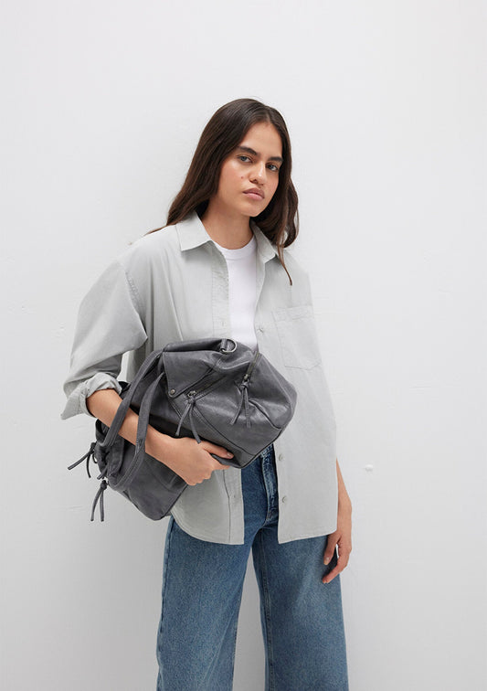 Grey Shoulder Bag