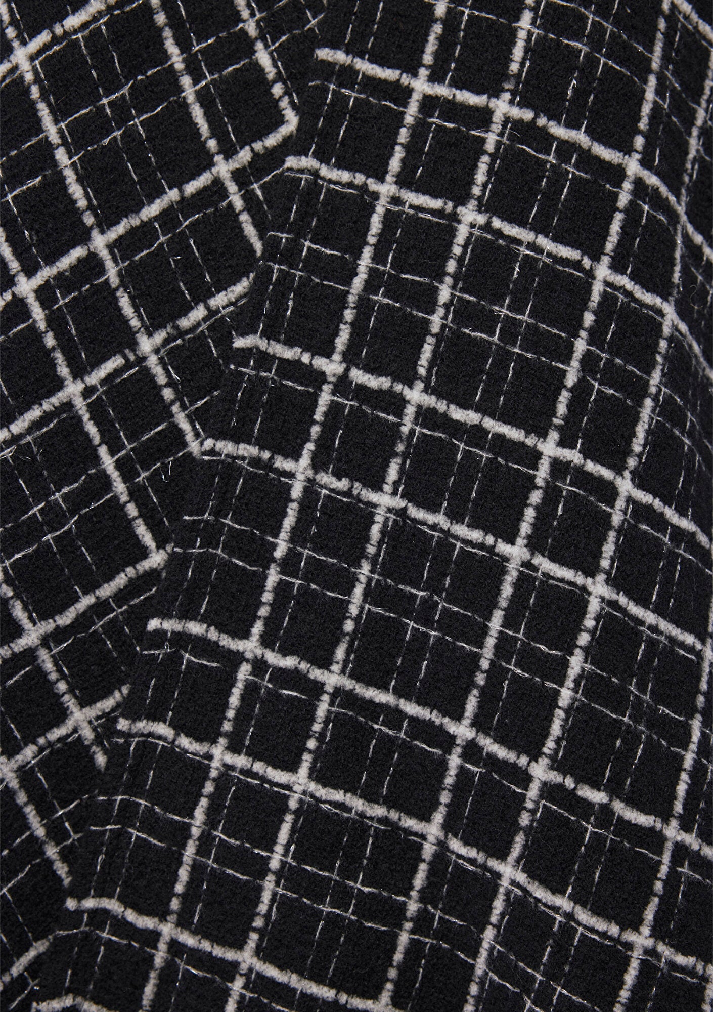 Black Checkered Poncho