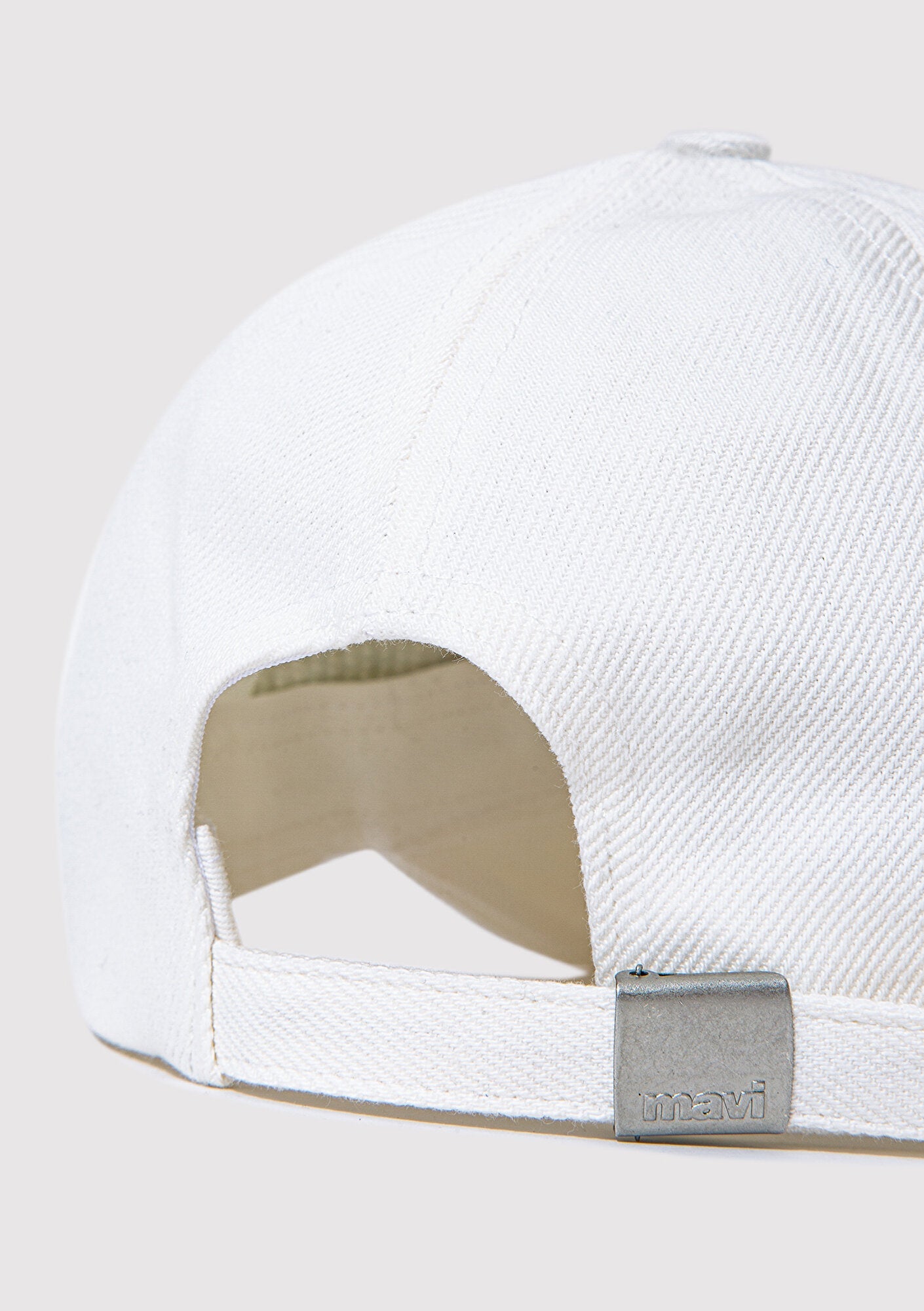 White Denim Cap
