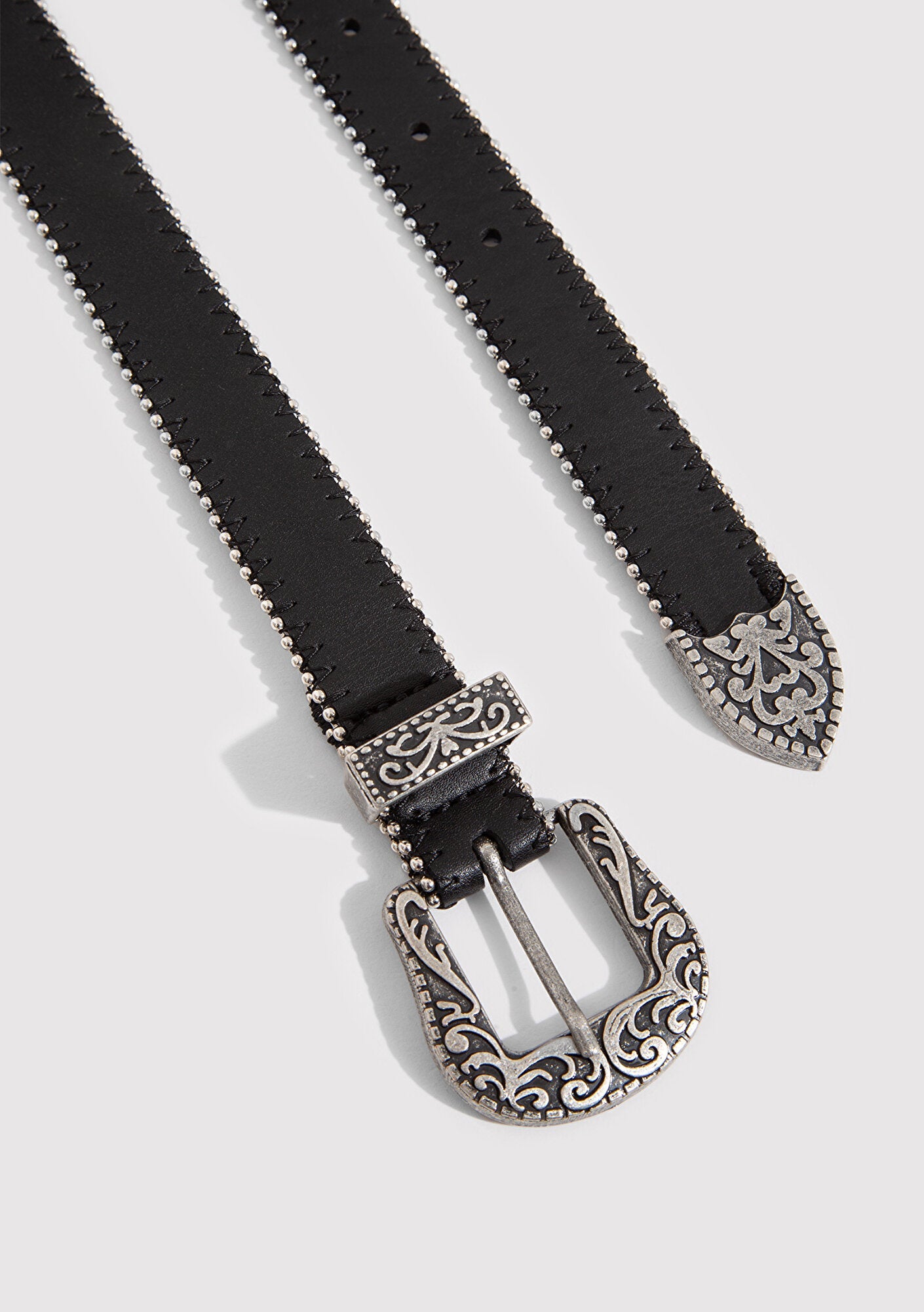 Black Artificial Leather Belt