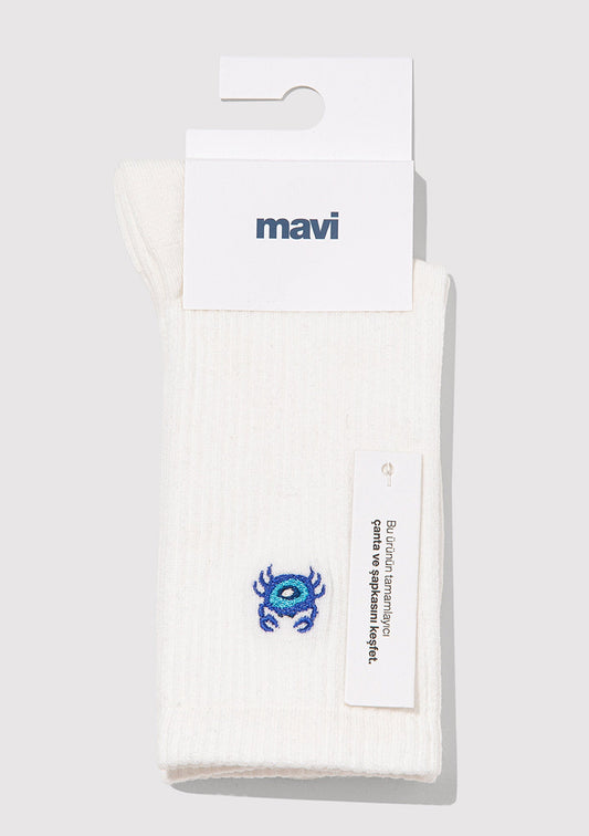White Crew Socks
