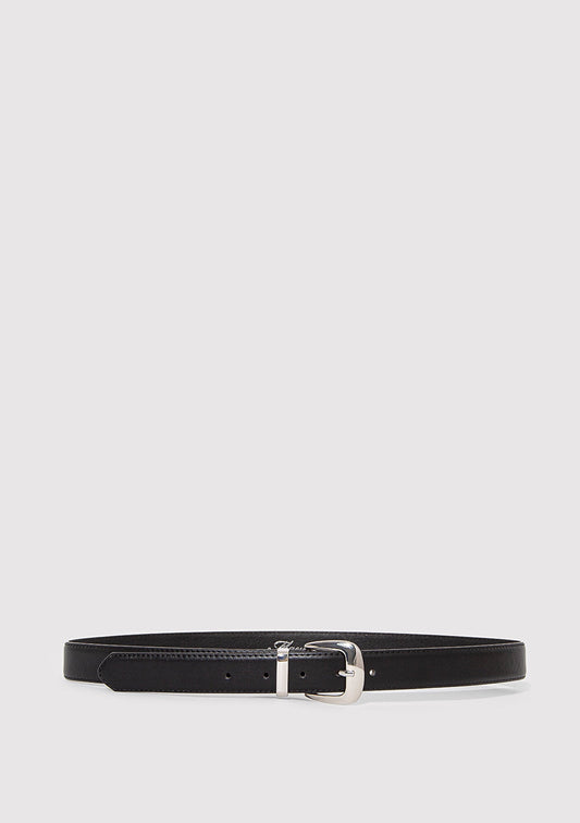 Black Faux Leather Belt