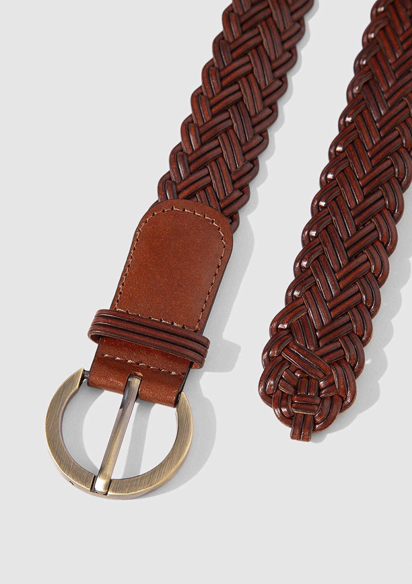 Brown Faux Leather Belt