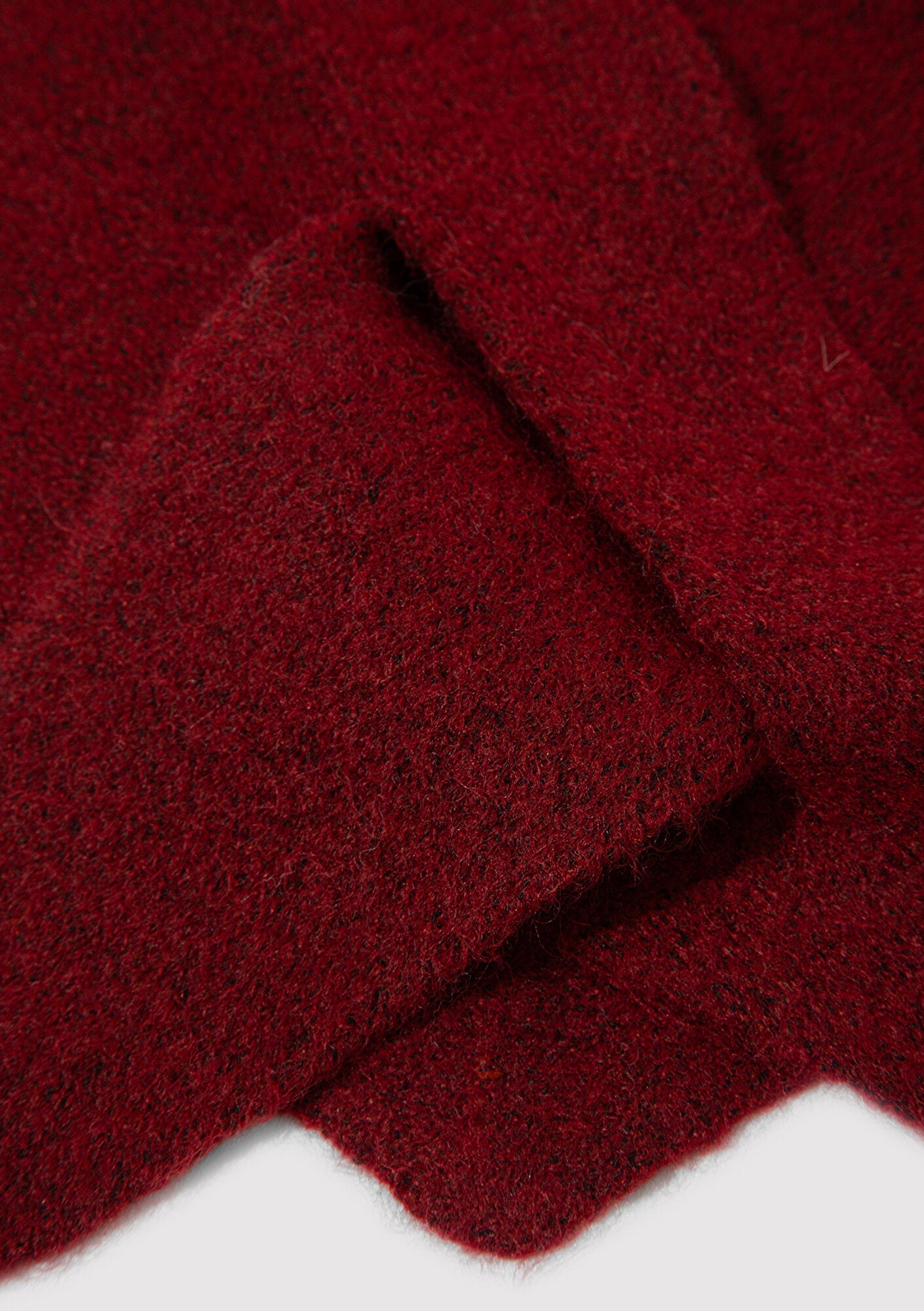 Wool Mix Burgundy Scarf