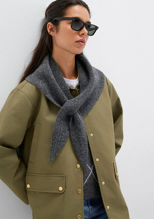 Wool Mix Grey Scarf