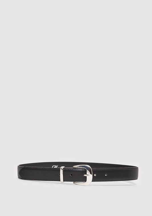 Black Faux Leather Belt