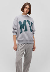 Mavi Logo Printed Grey Sweatshirt