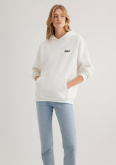 Mavi Logo Printed Hooded Ecru Sweatshirt