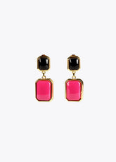 32410001-Two-tone earrings-Fuchsia