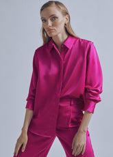 32460011-Basic satin shirt-Fuchsia