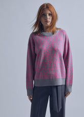 32461012-M crew neck sweater-Pink