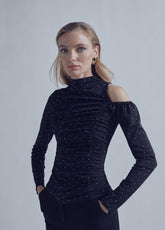 32462002-Cut-out knit top-Black