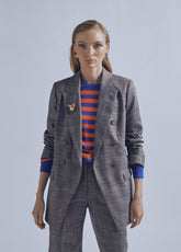 32463008-Lurex check blazer-Multi