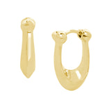 37351447GLD-Signature C Huggie Earrings-Shiny Gold