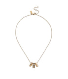 408103gld-signature rondelle pendant necklace-black/white