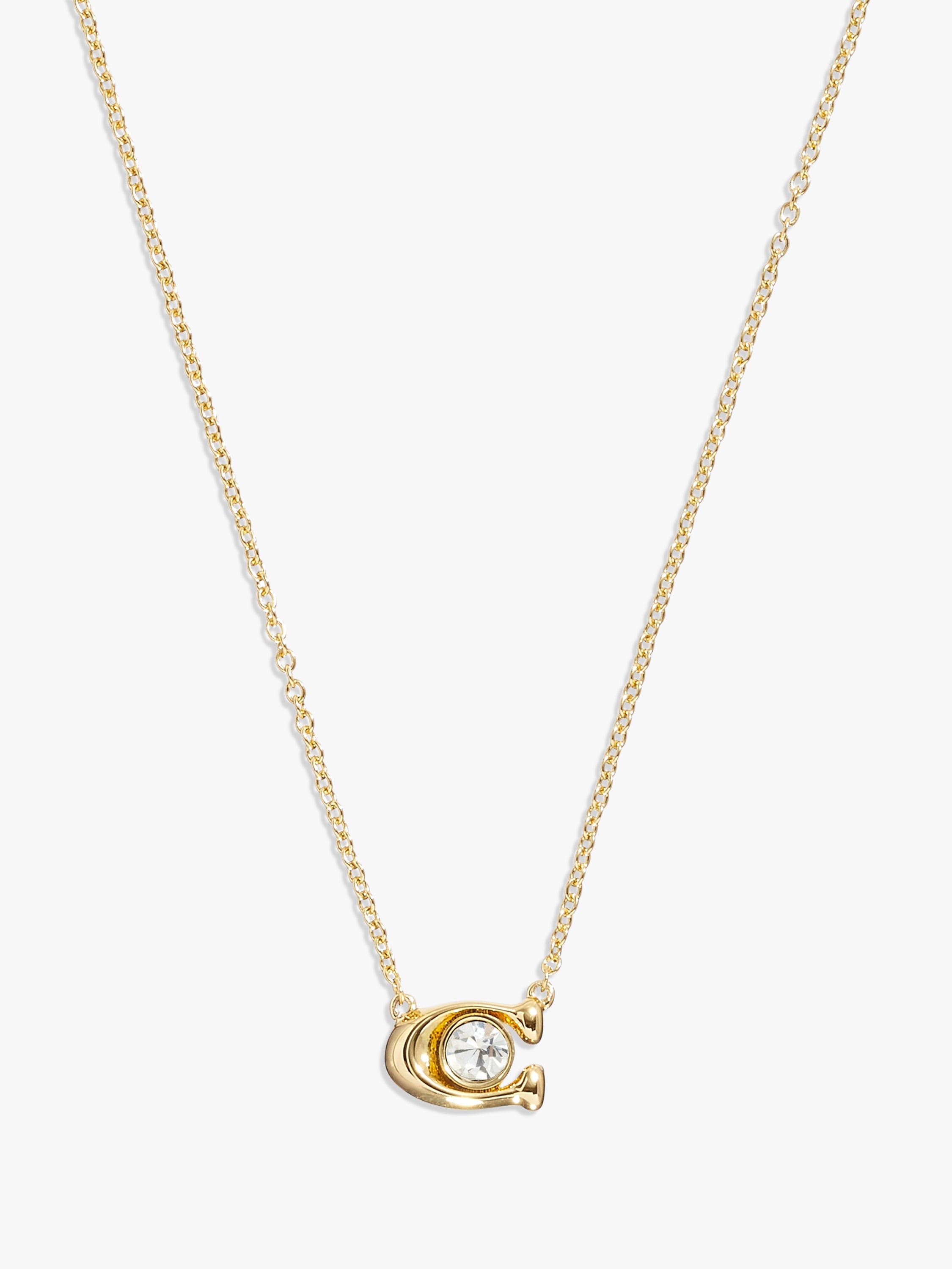 37412845GLD-Signature Necklace & Earring Set-Crystal/Gold