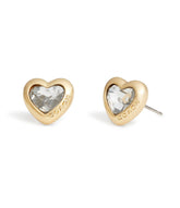 37422733GLD-Heart Stud Earrings-Crystal