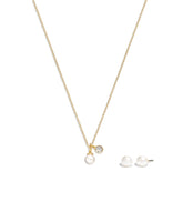 37444337GLD-Pearl Jewellery Set-Crystal/Gold