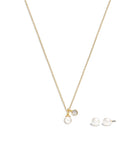 37444337GLD-Pearl Jewellery Set-Crystal/Gold