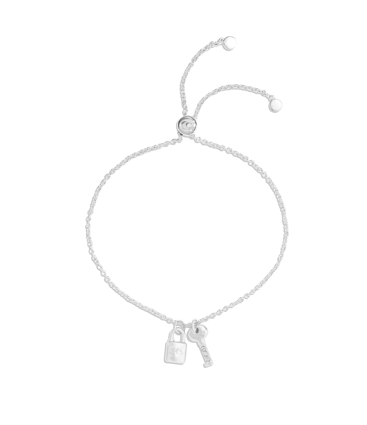 Signature Charm Slider Bracelet-448384RHO-Rhodium