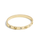 37455892GLD-Signature Stone Bangle Boxed Bracelet-Shiny Gold