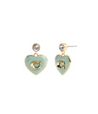 37469937GLD-Enamel Heart Drop Boxed Earrings