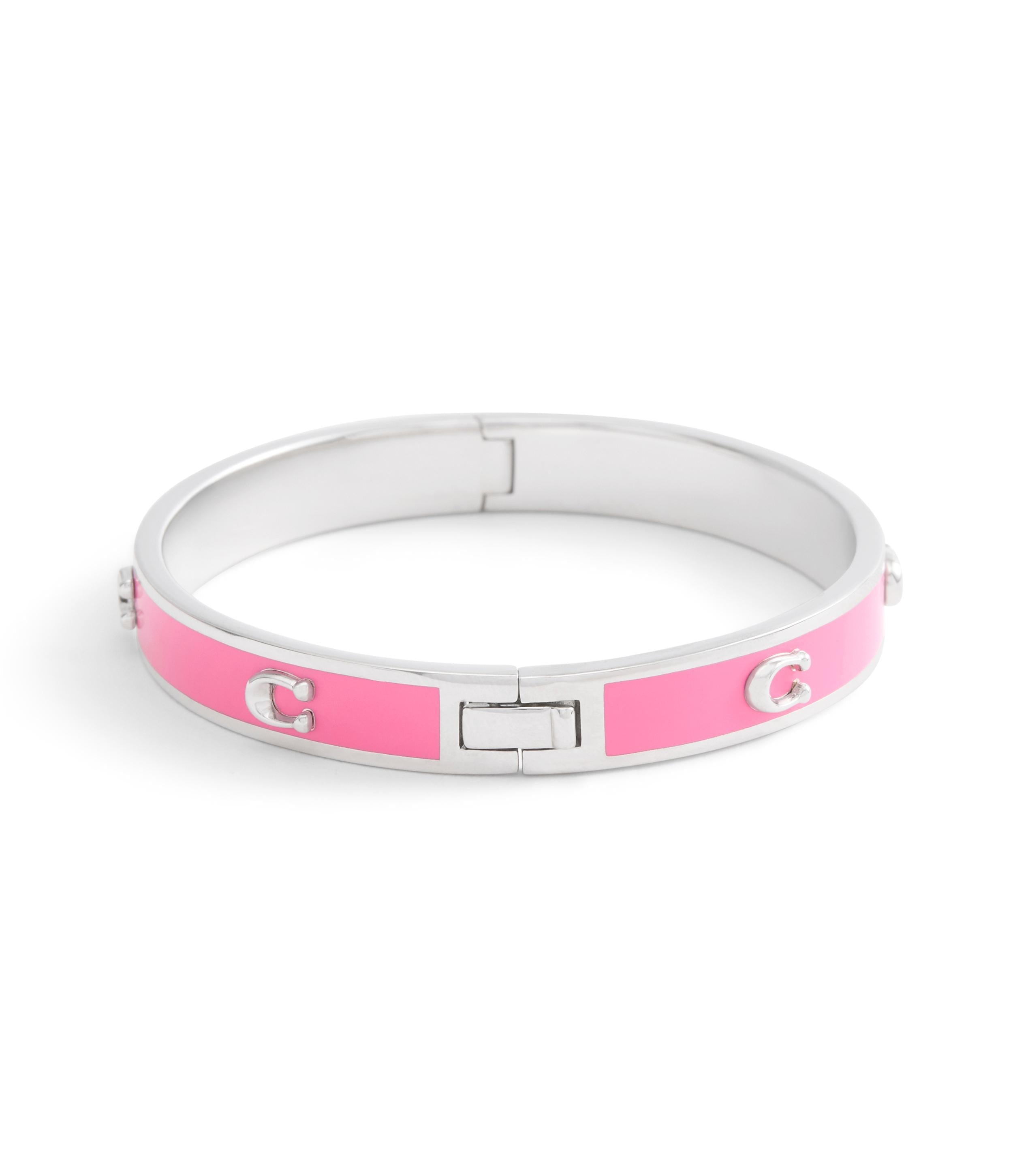 37479243RHO-Signature C Enamel Bangle Bracelet-Pink