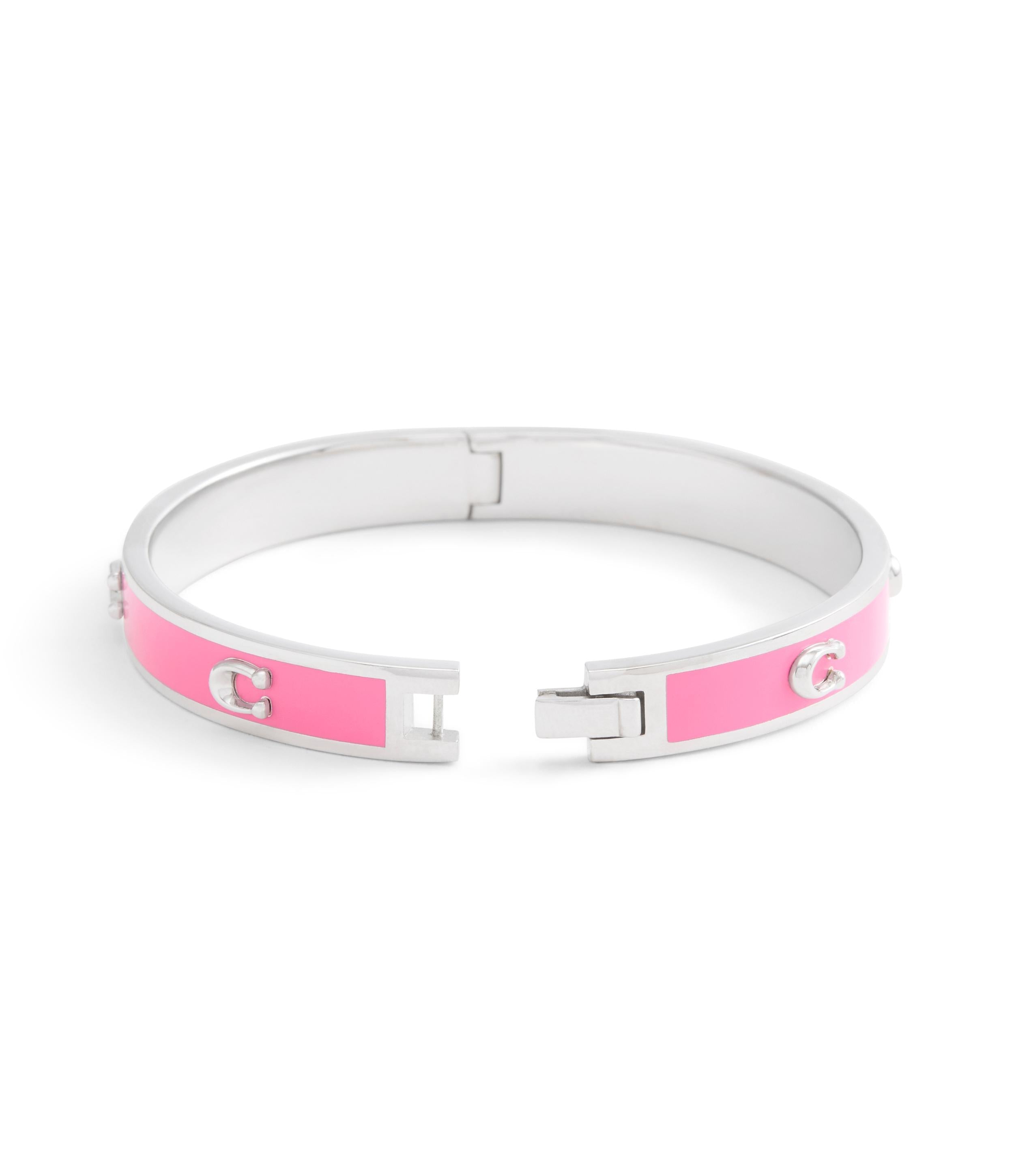 37479243RHO-Signature C Enamel Bangle Bracelet-Pink
