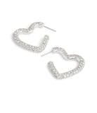 37491609RHO-Pavé Heart Hoop Earrings-Crystal
