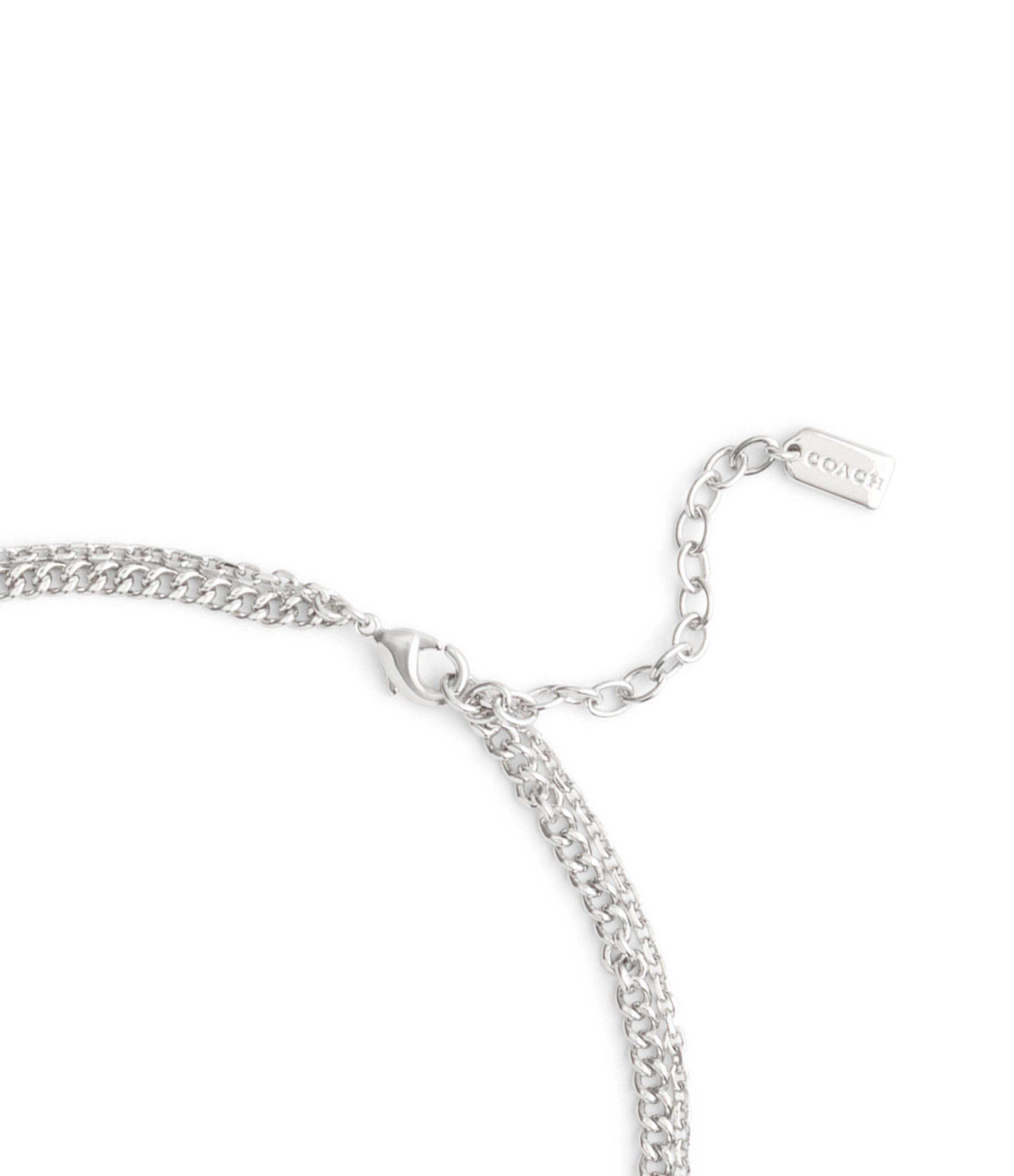 37491626TWO-Signature Pavé Spike Layered Necklace-Rhodium