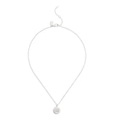 37493100RHO-Signature Coin Pendant Necklace-Rhodium