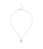 37493100RHO-Signature Coin Pendant Necklace-Rhodium