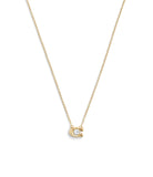 37493112GLD-Signature C Stone Pendant Necklace-Crystal