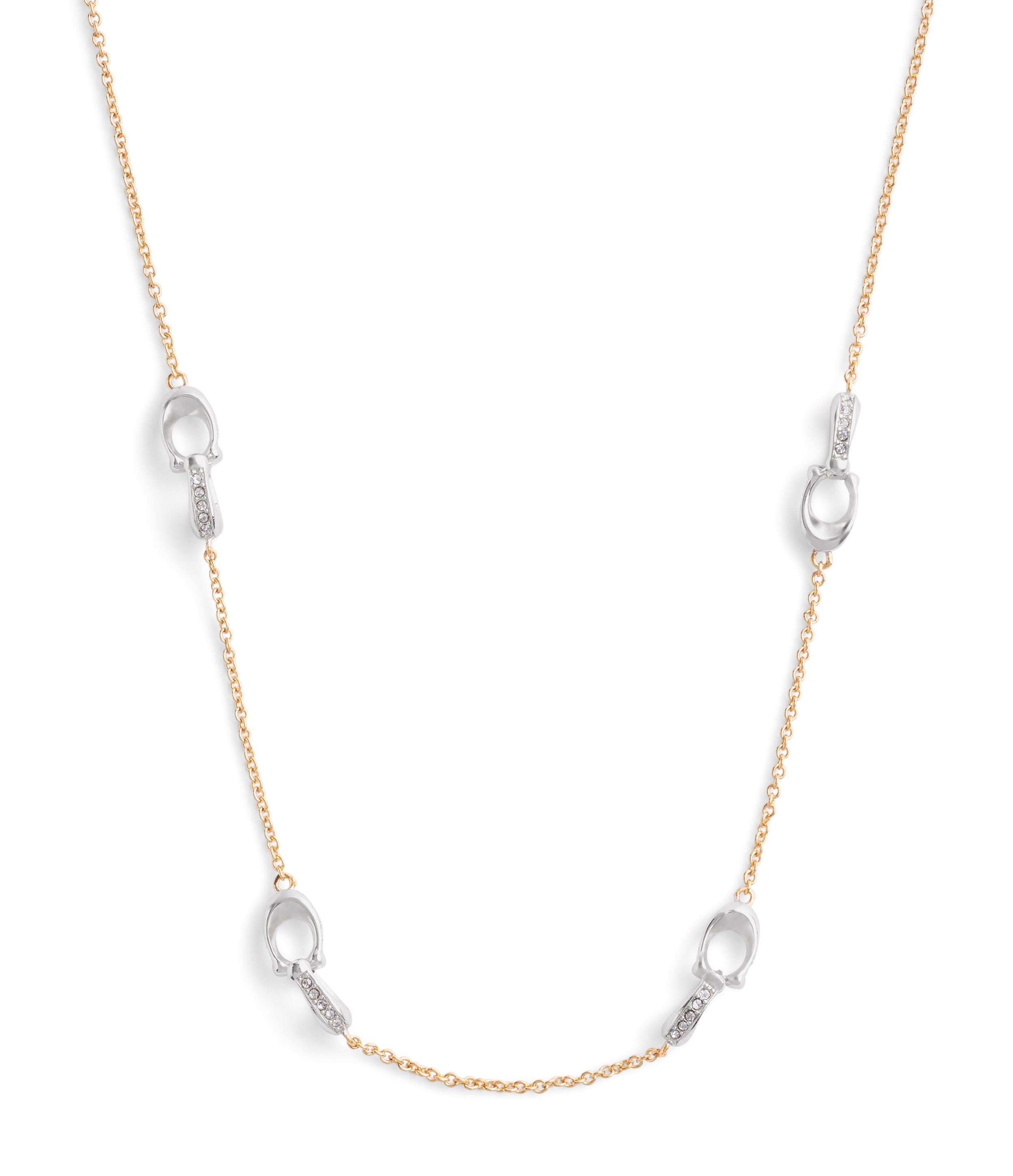 37506161TWO-Signature Pavé C Strand Necklace-Twotone