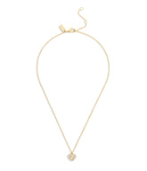 37506206GLD-Signature C Pavé Heart Pendant Necklace-Crystal