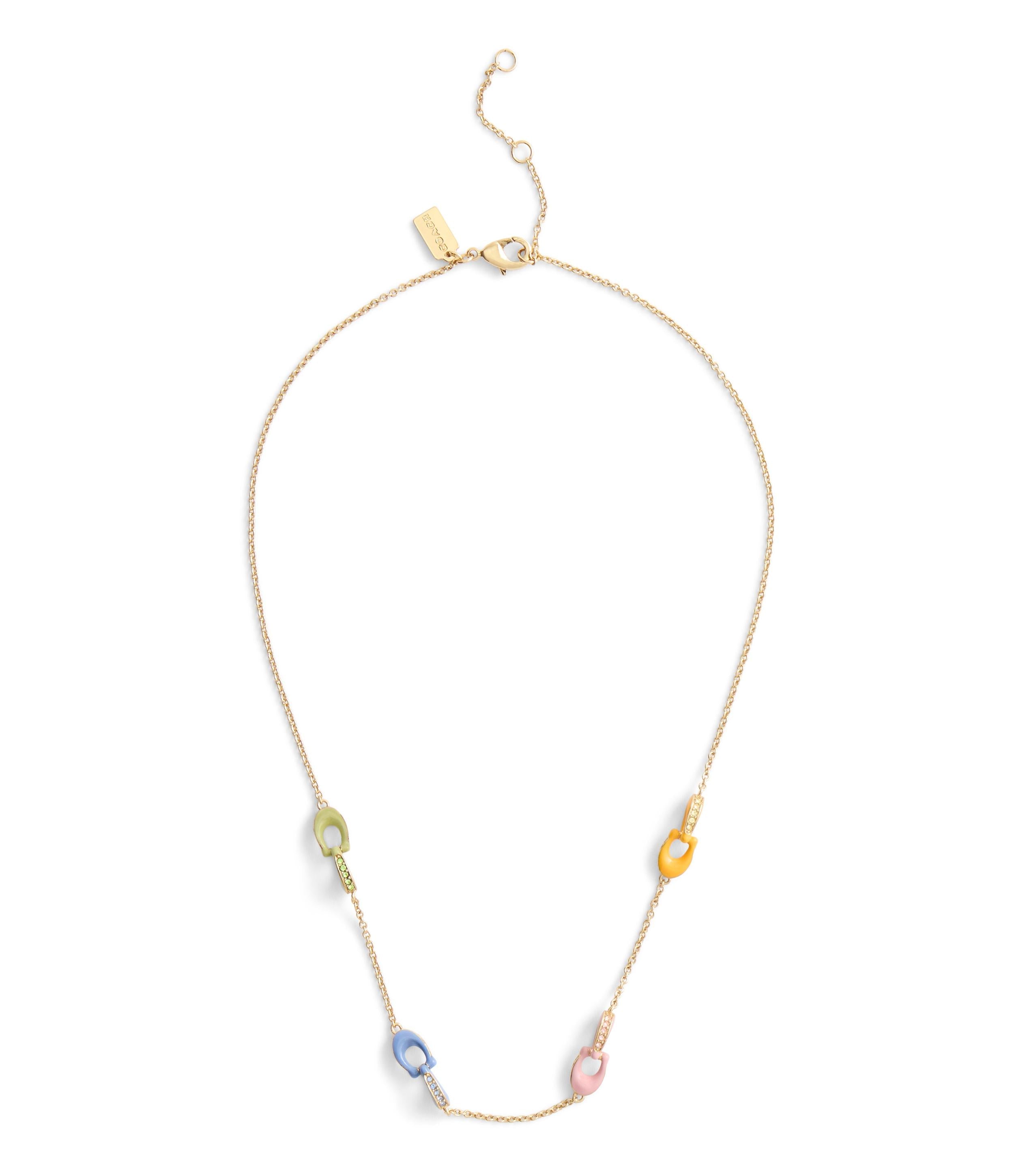 37506219GLD-Signature Pavé C Strand Necklace-Multi