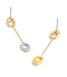 37506223GLD-Signature Pavé C Mismatch Linear Earrings-Multi