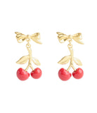 37511272GLD-VDAY Cherry Drop Earrings Box Set-Red