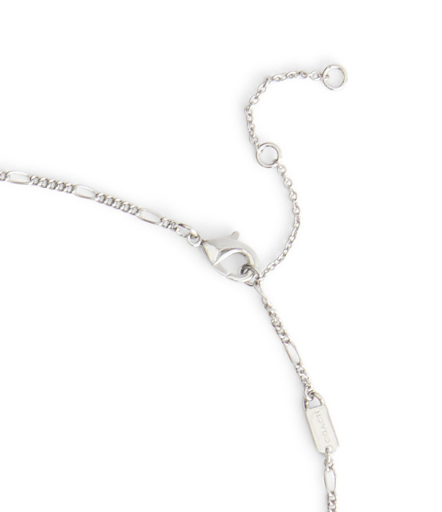 37541356TWO-Signature Signet Rondelle Pendant Necklace-Twotone- Rhod/Gld