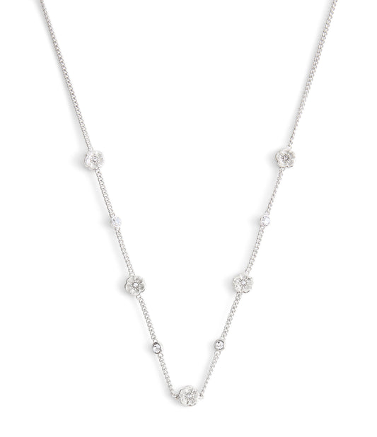 37541358RHO-Signature Tea Rose Strand Necklace-Rhodium