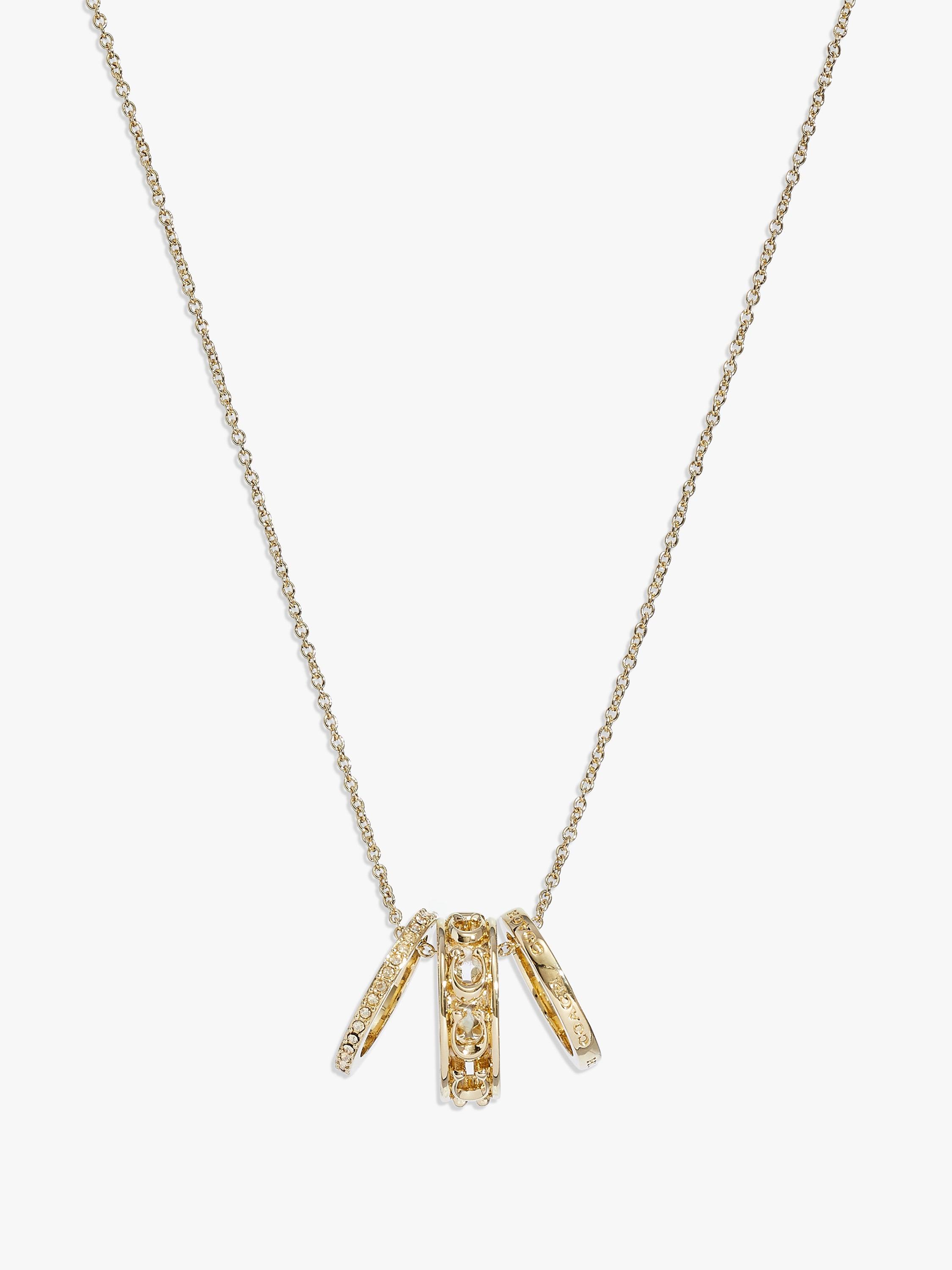 Signature Openwork Pendant Necklace-422694GLD-Gold
