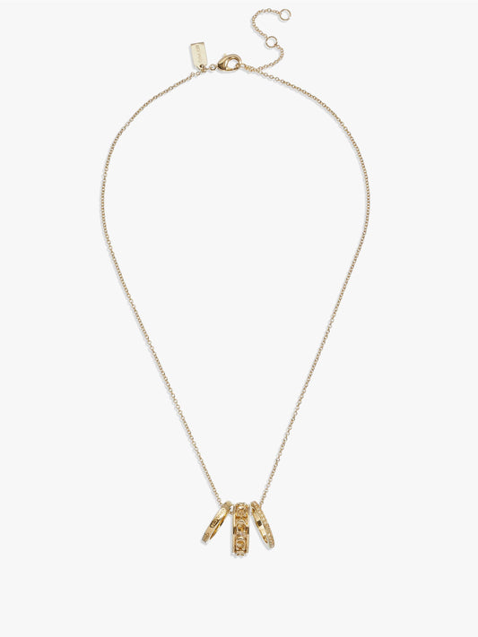 Signature Openwork Pendant Necklace-422694GLD-Gold