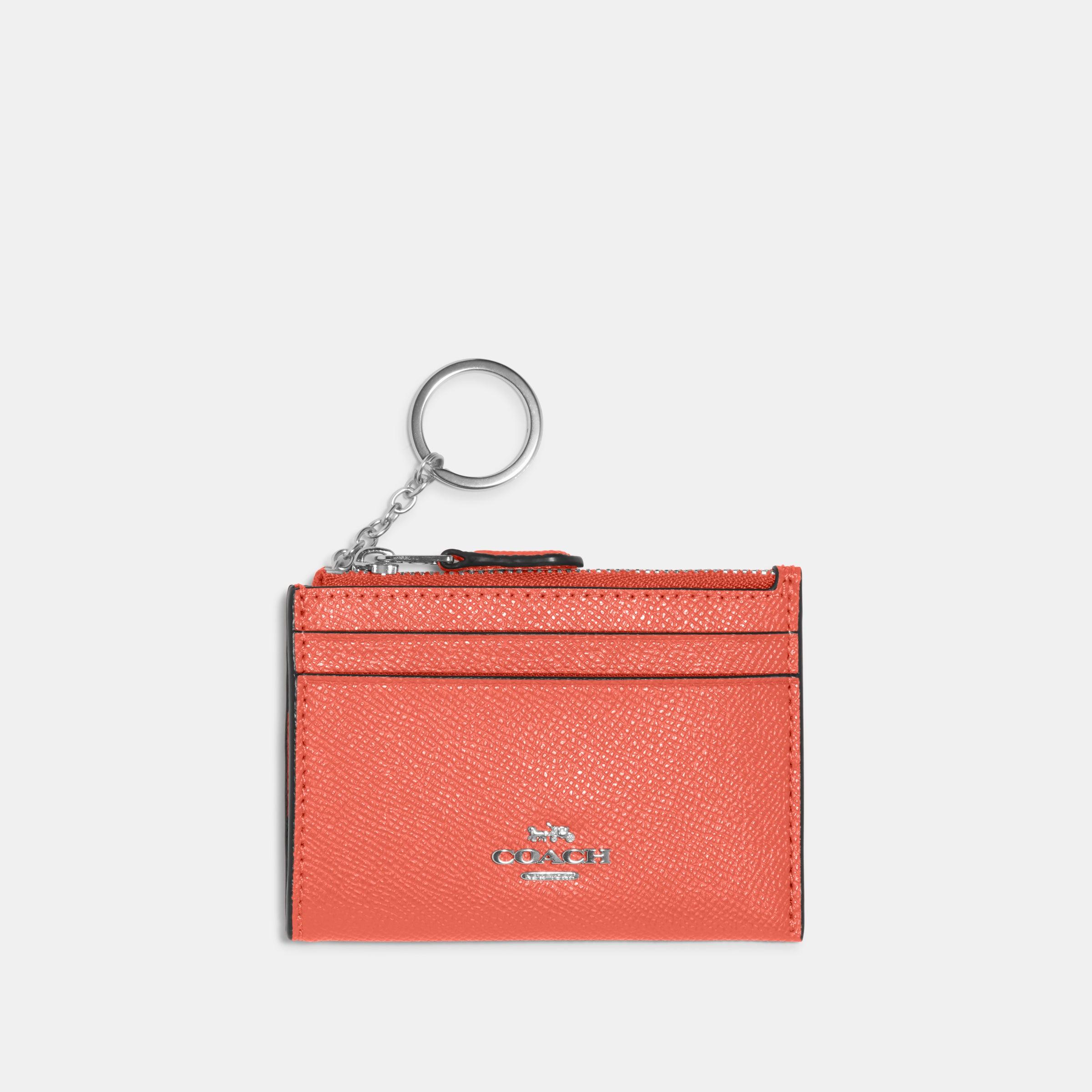 88250-Crossgrain Leather Mini Id Skinny 2-SV/TANGERINE