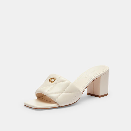 Holly Block Heel Sandal With Quilting