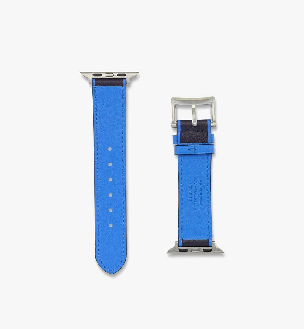 MXZFSTT01VC001-Apple Watch Band in Embossed Leather|NAVY BLAZER