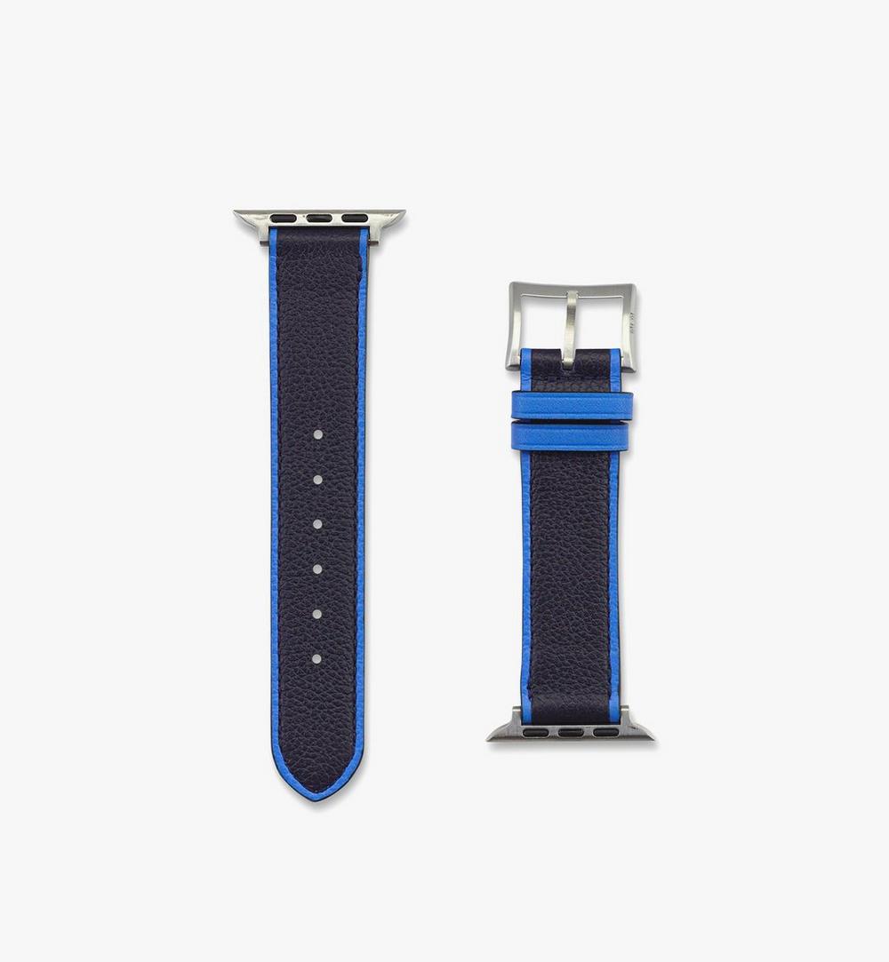 MXZFSTT01VC001-Apple Watch Band in Embossed Leather|NAVY BLAZER