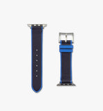 MXZFSTT01VC001-Apple Watch Band in Embossed Leather|NAVY BLAZER