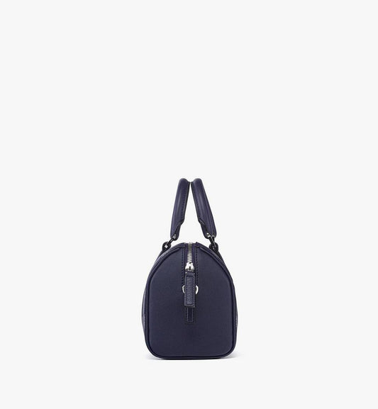 MMBFSTA01VC001-Aren Boston Bag in Maxi Monogram Leather|NAVY BLAZER