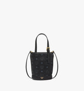 MWTEATA01BK001-Aren Bucket Tote in Visetos|BLACK
